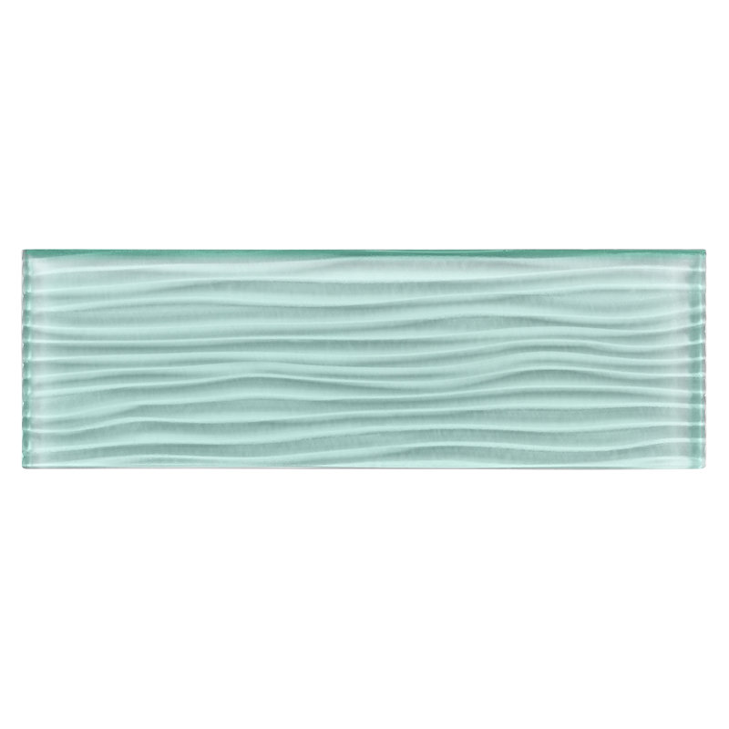Andova EnchantParade 12" x 4" Textured Straight Edge Glass Wall
